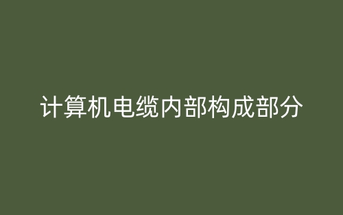 計(jì)算機(jī)電纜內(nèi)部構(gòu)成部分有哪些？(圖1)