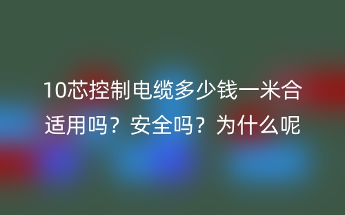 10芯控制電纜多少錢一米合適用嗎？安全嗎？為什么呢？(圖1)