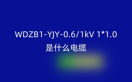 WDZB1-YJY-0.6/1kV 1*1.0是什么電纜？(圖1)