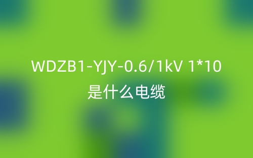 WDZB1-YJY-0.6/1kV 1*10是什么電纜？(圖1)