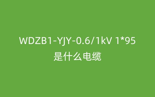 WDZB1-YJY-0.6/1kV 1*95是什么電纜？(圖1)
