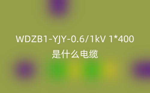 WDZB1-YJY-0.6/1kV 1*400是什么電纜？(圖1)