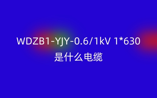 WDZB1-YJY-0.6/1kV 1*630是什么電纜？(圖1)