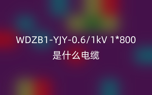 WDZB1-YJY-0.6/1kV 1*800是什么電纜？(圖1)