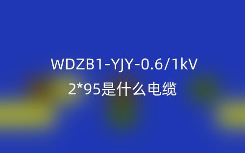 WDZB1-YJY-0.6/1kV 2*95是什么電纜？(圖1)