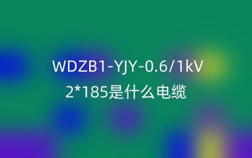 WDZB1-YJY-0.6/1kV 2*185是什么電纜？(圖1)