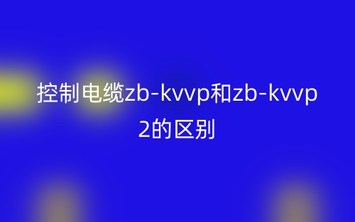 控制電纜zb-kvvp和zb-kvvp2的區(qū)別是什么？(圖1)