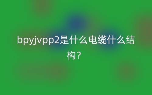 bpyjvpp2是什么電纜什么結(jié)構(gòu)？(圖1)