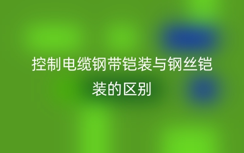 控制電纜鋼帶鎧裝與鋼絲鎧裝的區(qū)別是什么？(圖1)