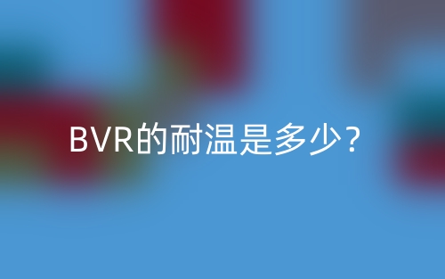 BVR的耐溫是多少？(圖1)