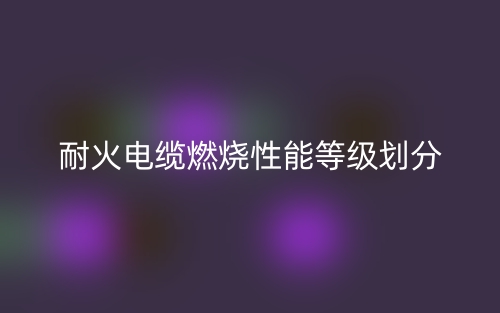 耐火電纜燃燒性能等級劃分(圖1)