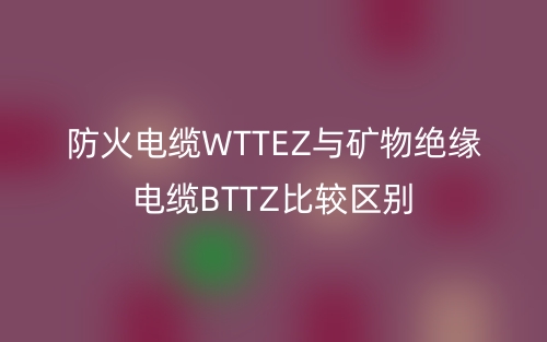 防火電纜WTTEZ與礦物絕緣電纜BTTZ比較區(qū)別(圖1)