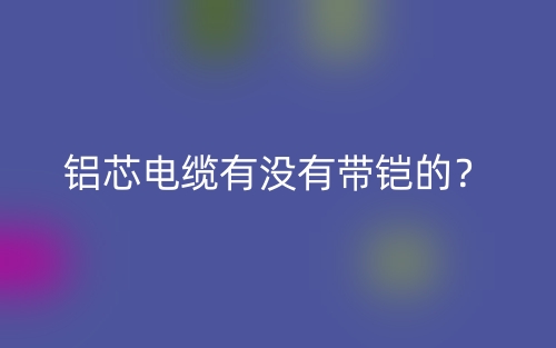 鋁芯電纜有沒有帶鎧的？(圖1)