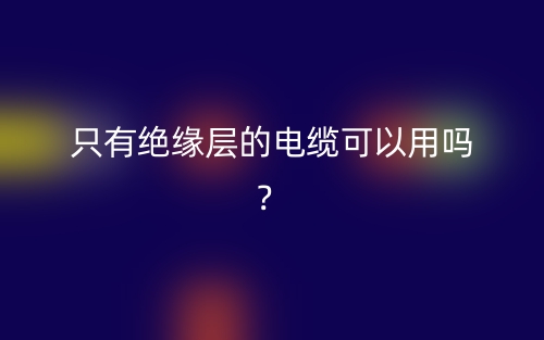 只有絕緣層的電纜可以用嗎？(圖1)