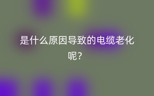 是什么原因?qū)е碌碾娎|老化呢？(圖1)