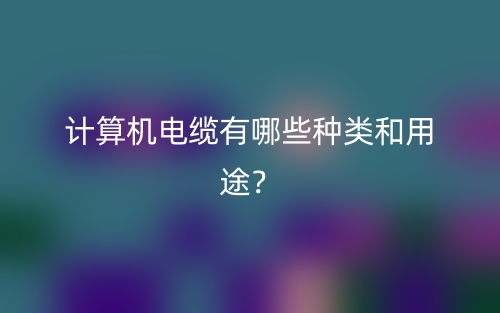 計(jì)算機(jī)電纜有哪些種類(lèi)和用途？(圖1)