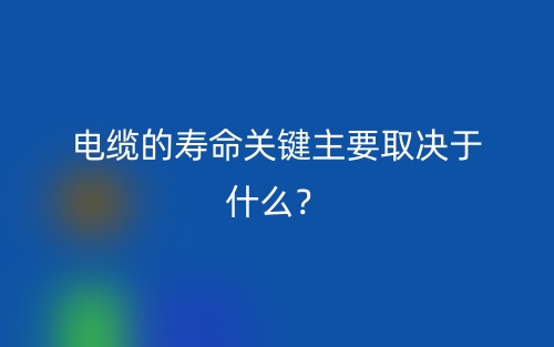電纜的壽命關(guān)鍵主要取決于什么？(圖1)