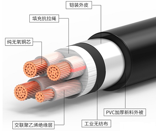 鎧裝電纜22、32、42表示的區(qū)別是什么？(圖2)